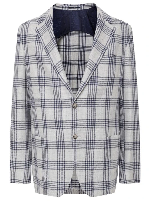 Пиджак Shaped Fit из шерсти и льна EDUARD DRESSLER R