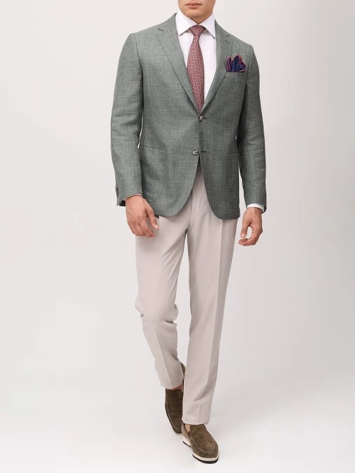 Пиджак Shaped Fit из шерсти и шелка EDUARD DRESSLER R