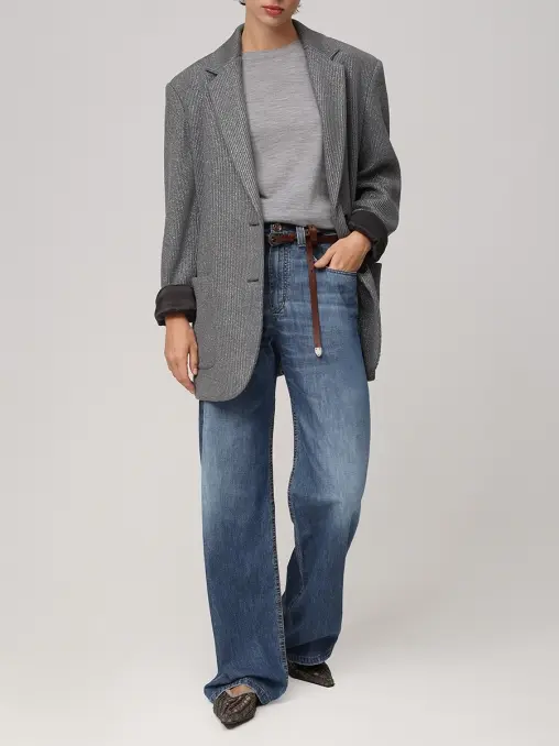Футболка из шерсти BRUNELLO CUCINELLI