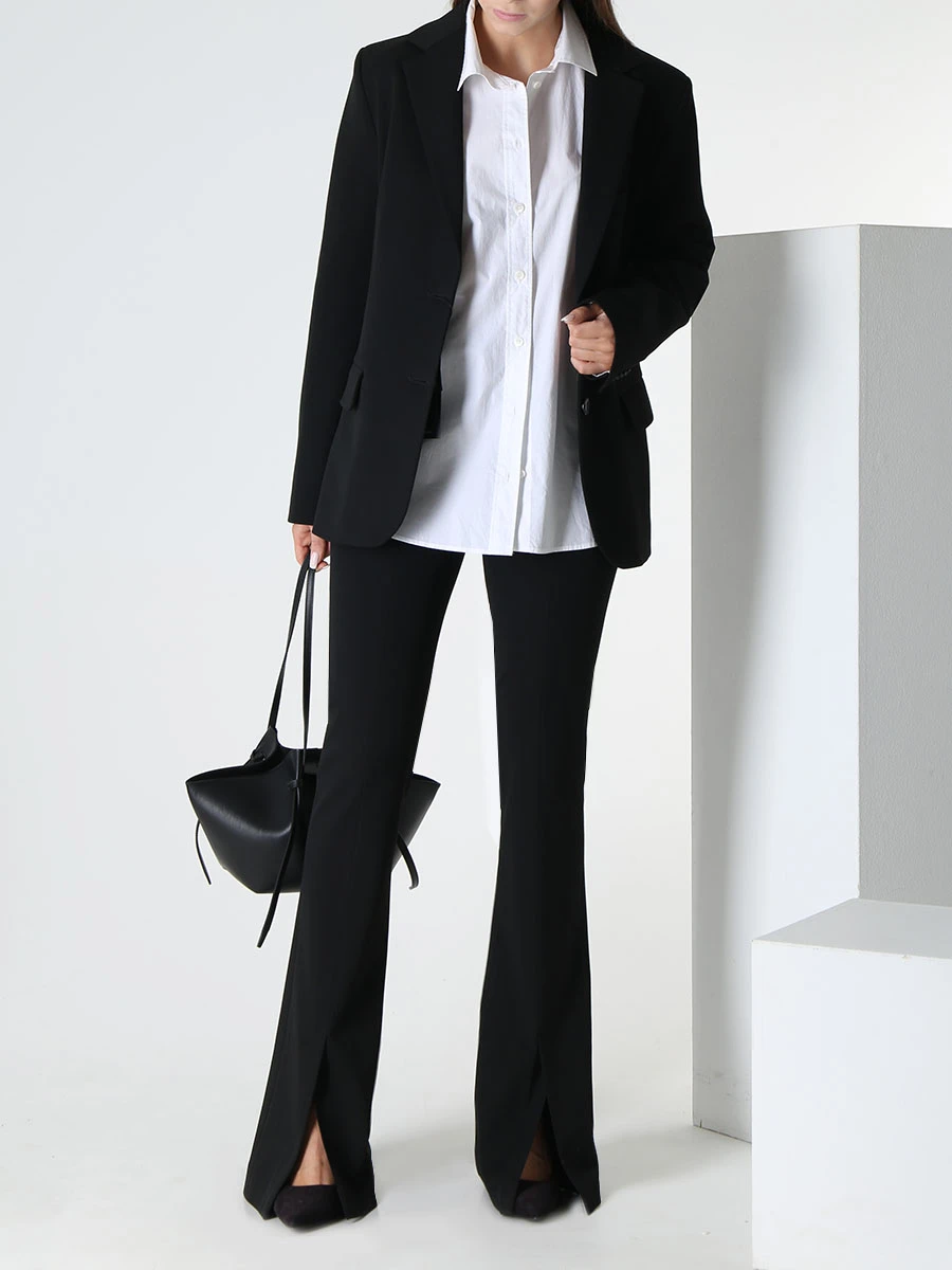 Брюки-клеш с разрезами