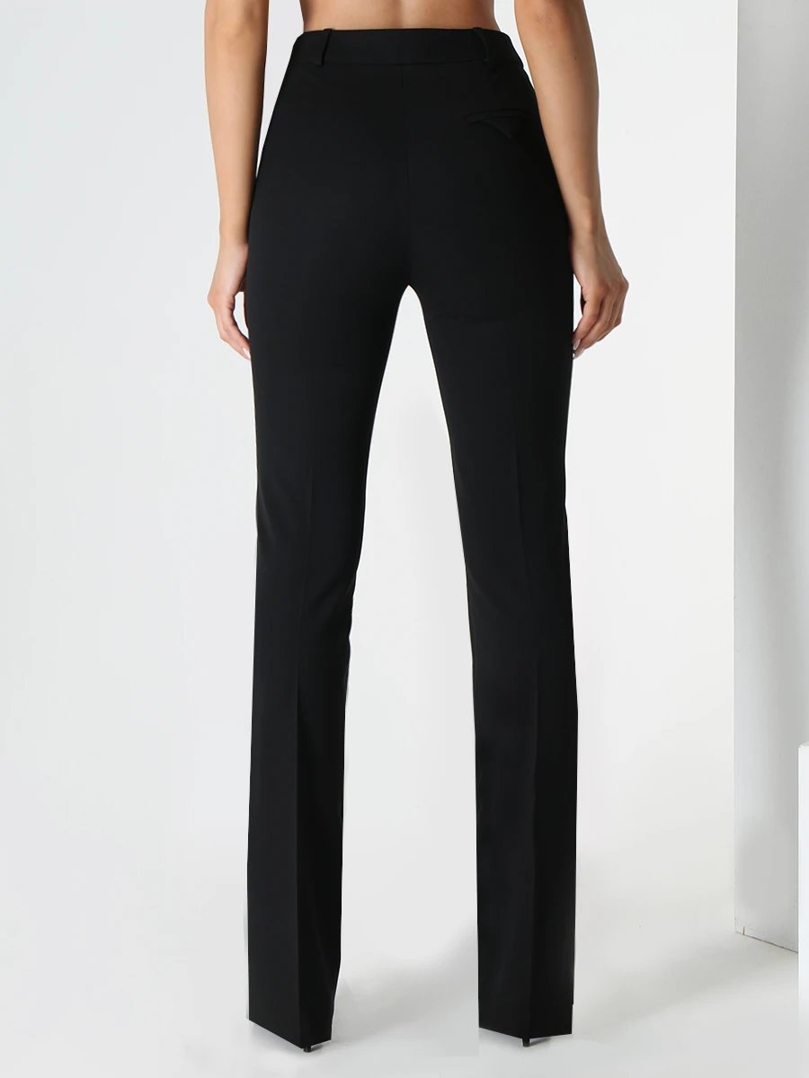 Брюки-клеш однотонные