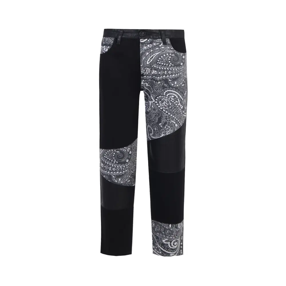 Джинсы Mom Fit хлопковые с принтом