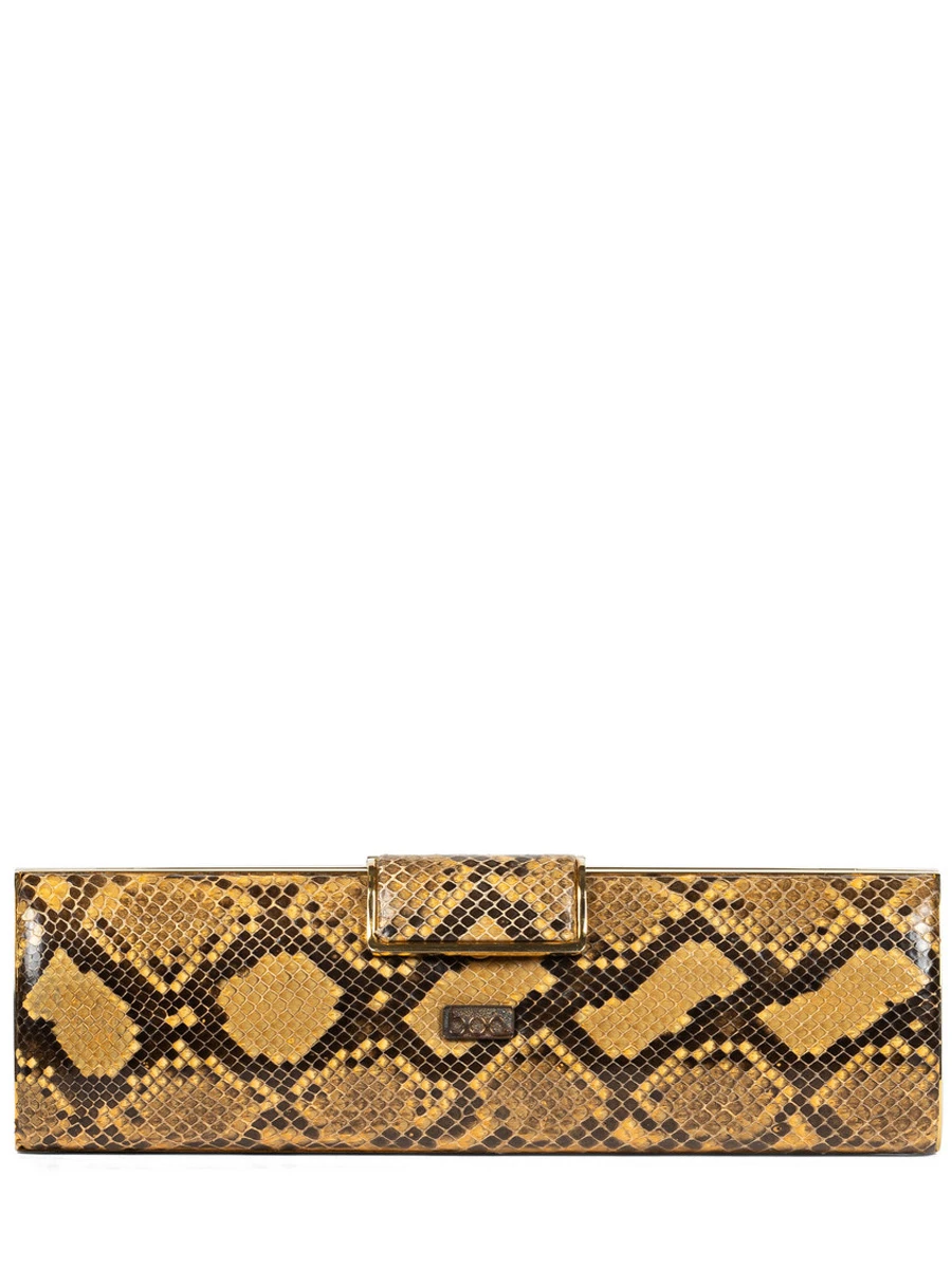 Клатч City Tube 2 из кожи питона