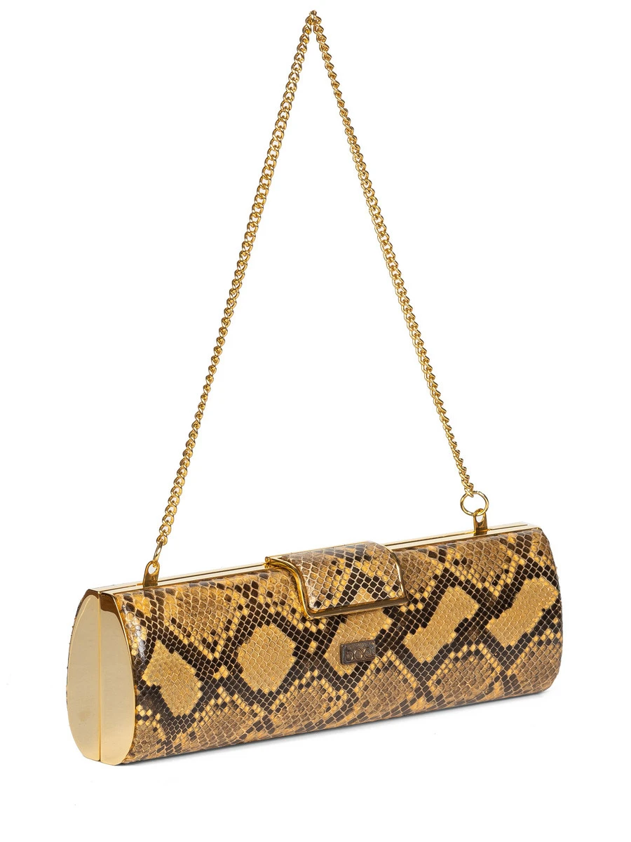 Клатч City Tube 2 из кожи питона