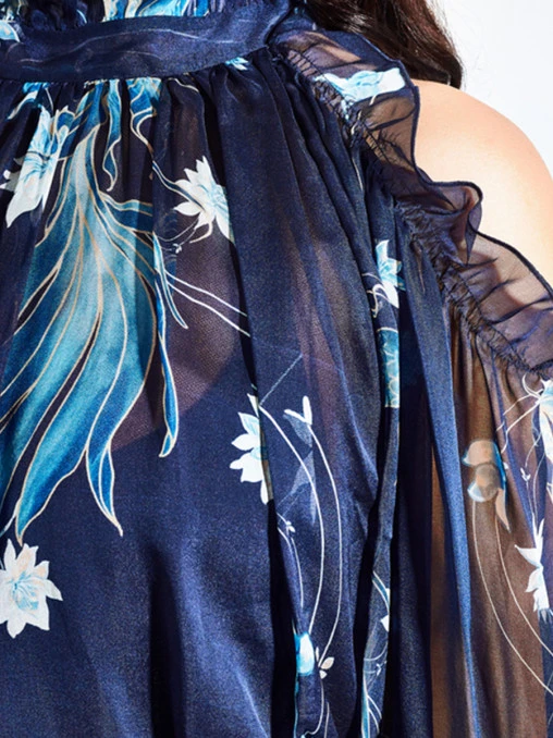 Платье с принтом ALBERTA FERRETTI