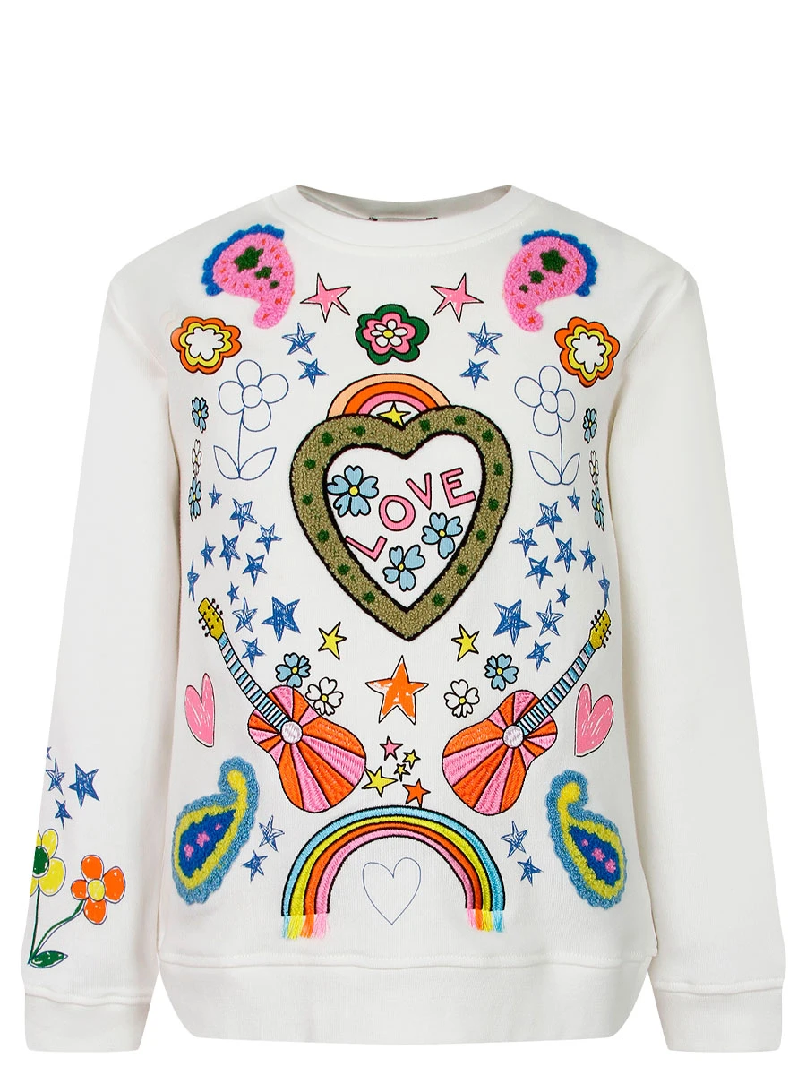 Свитшот хлопковый с принтом