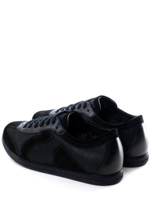 Кеды комбинированные на меху S.FERRAGAMO