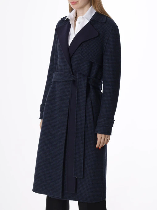 Пальто шерстяное в клетку SUIT FACTORY