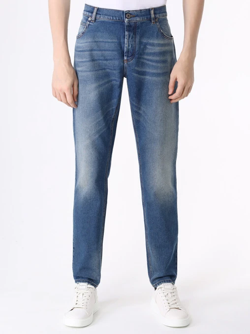 Джинсы Slim Fit хлопковые BALMAIN