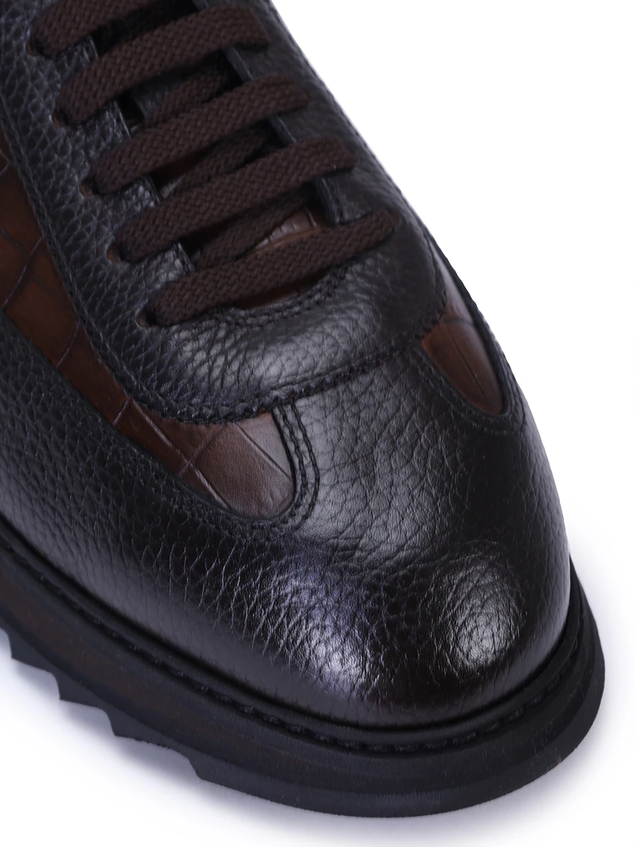 Кроссовки кожаные на меху