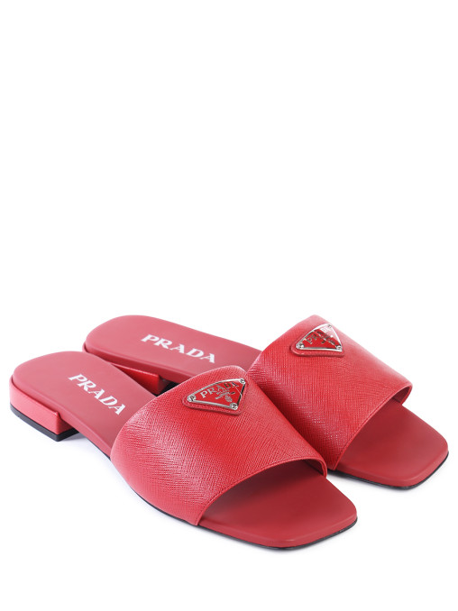 Мюли кожаные PRADA