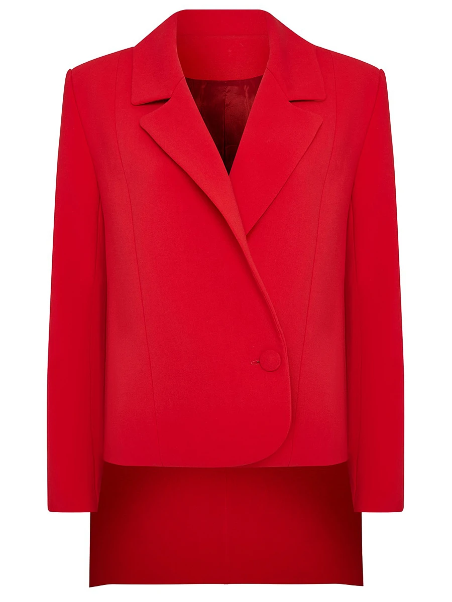 Жакет-фрак однотонный