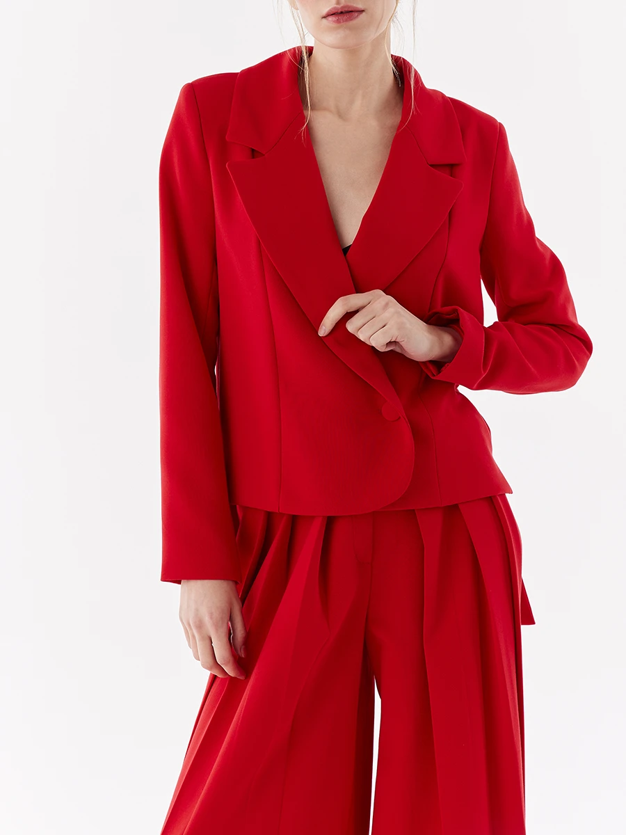 Жакет-фрак однотонный