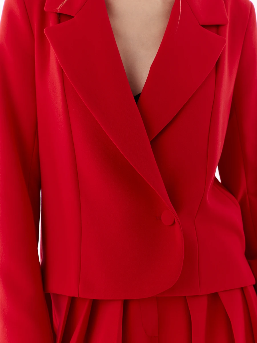 Жакет-фрак однотонный