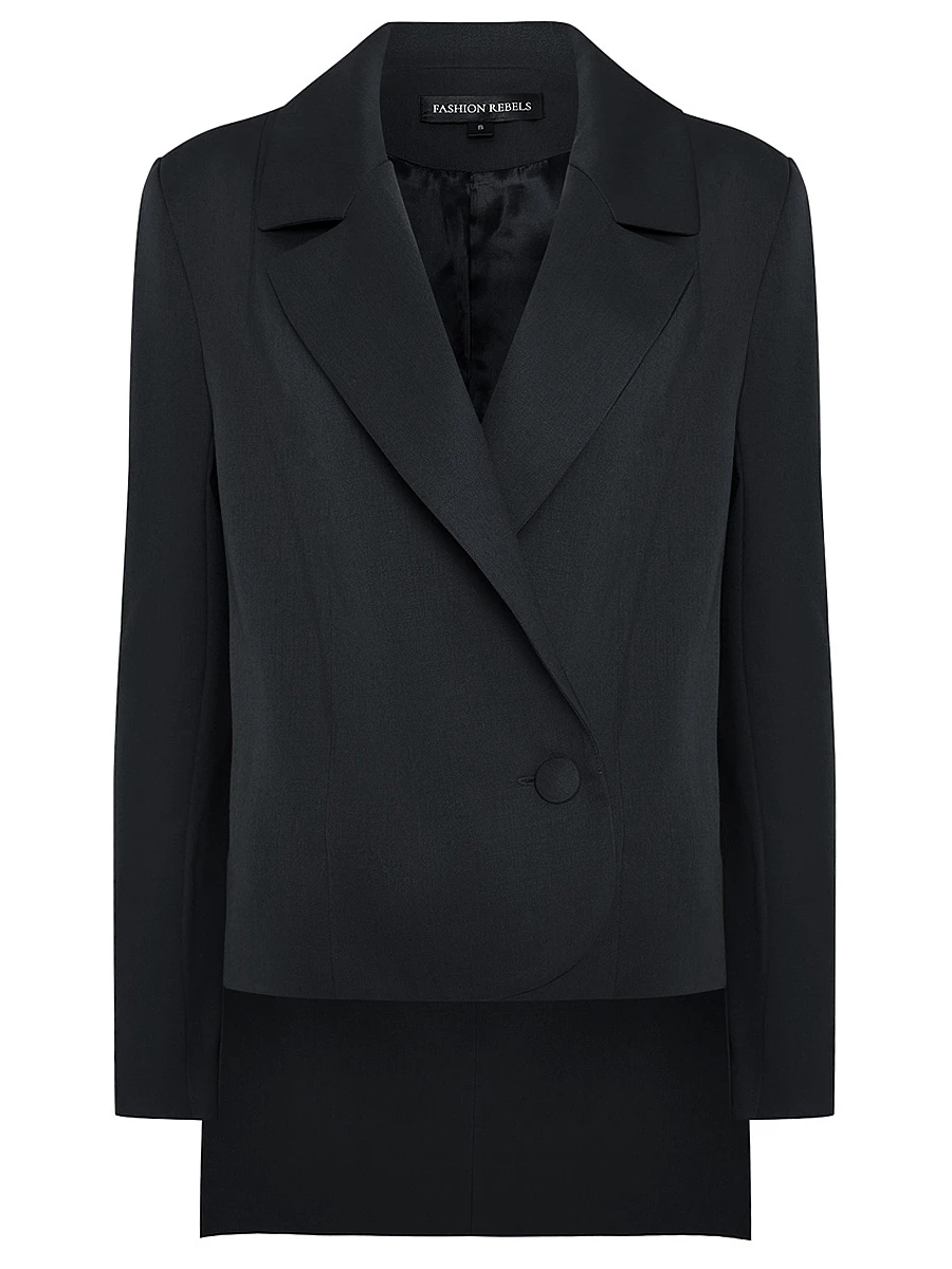 Жакет-фрак однотонный