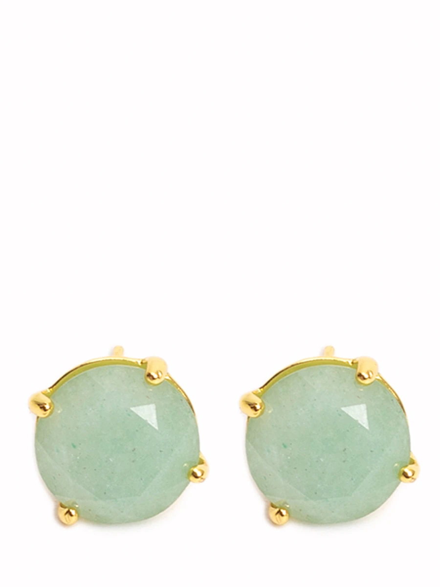 Серьги-гвоздики с авантюрином