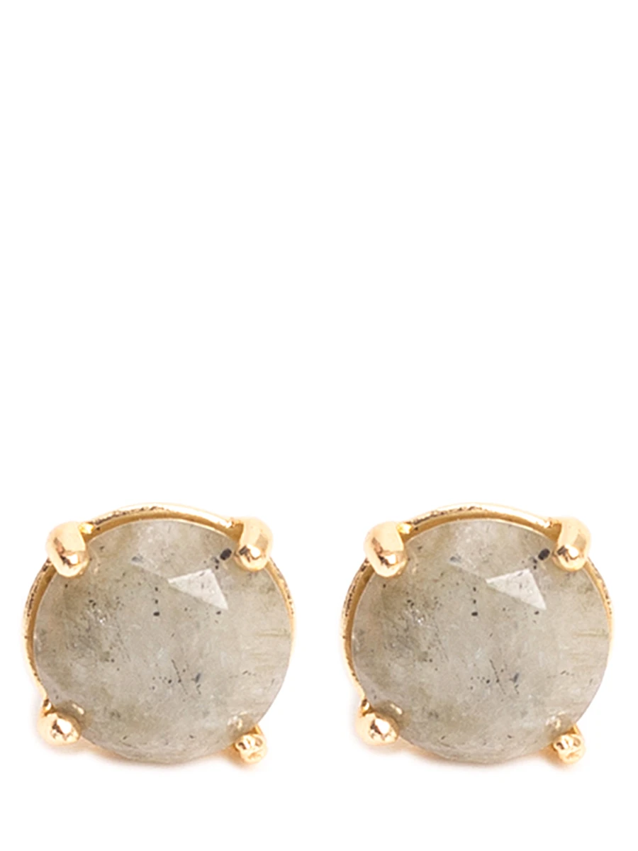 Серьги-гвоздики с лабрадоритом