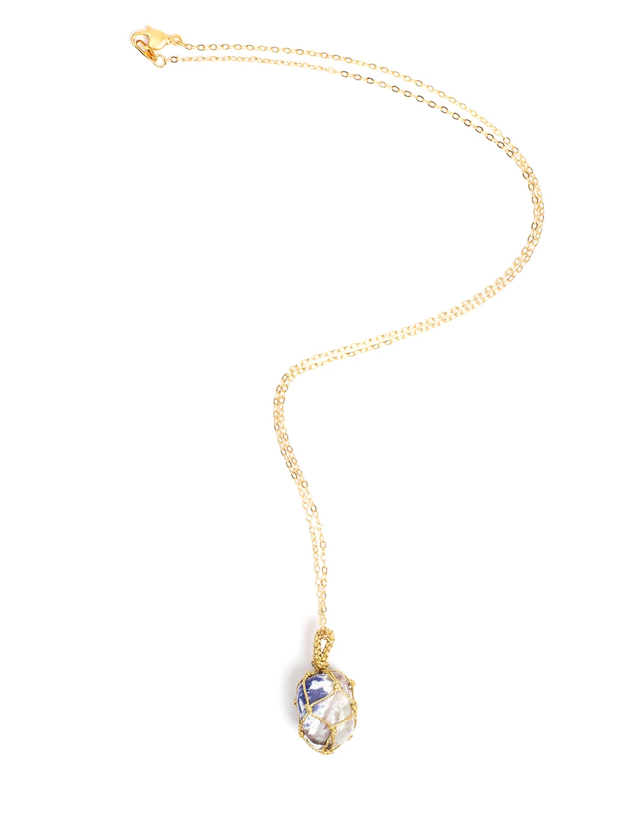 Колье с кулоном из содалита