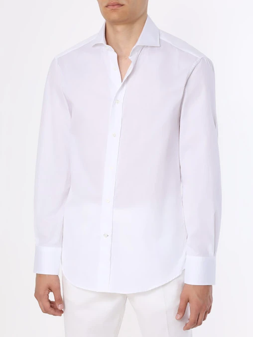 Рубашка Slim Fit хлопковая BRUNELLO CUCINELLI