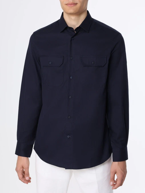 Рубашка Easy Fit хлопковая BRUNELLO CUCINELLI