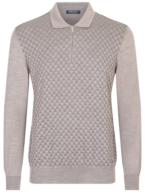 Поло из шерсти и шелка BERTOLO LUXURY MENSWEAR
