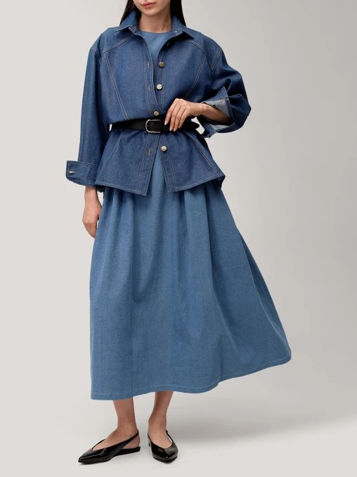 Рубашка джинсовая WHITE LILY