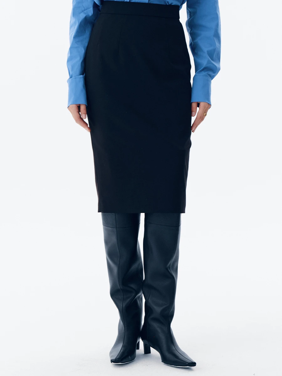 Юбка-карандаш однотонная