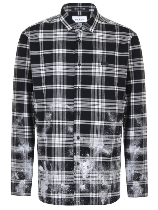 Рубашка Regular Fit хлопковая в клетку PHILIPP PLEIN