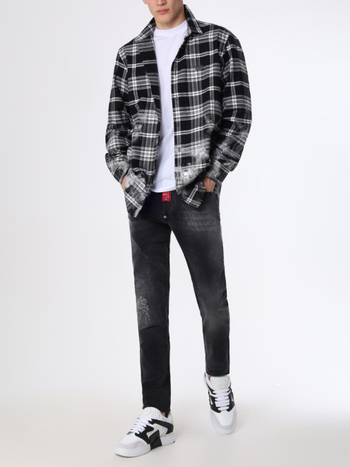 Рубашка Regular Fit хлопковая в клетку PHILIPP PLEIN