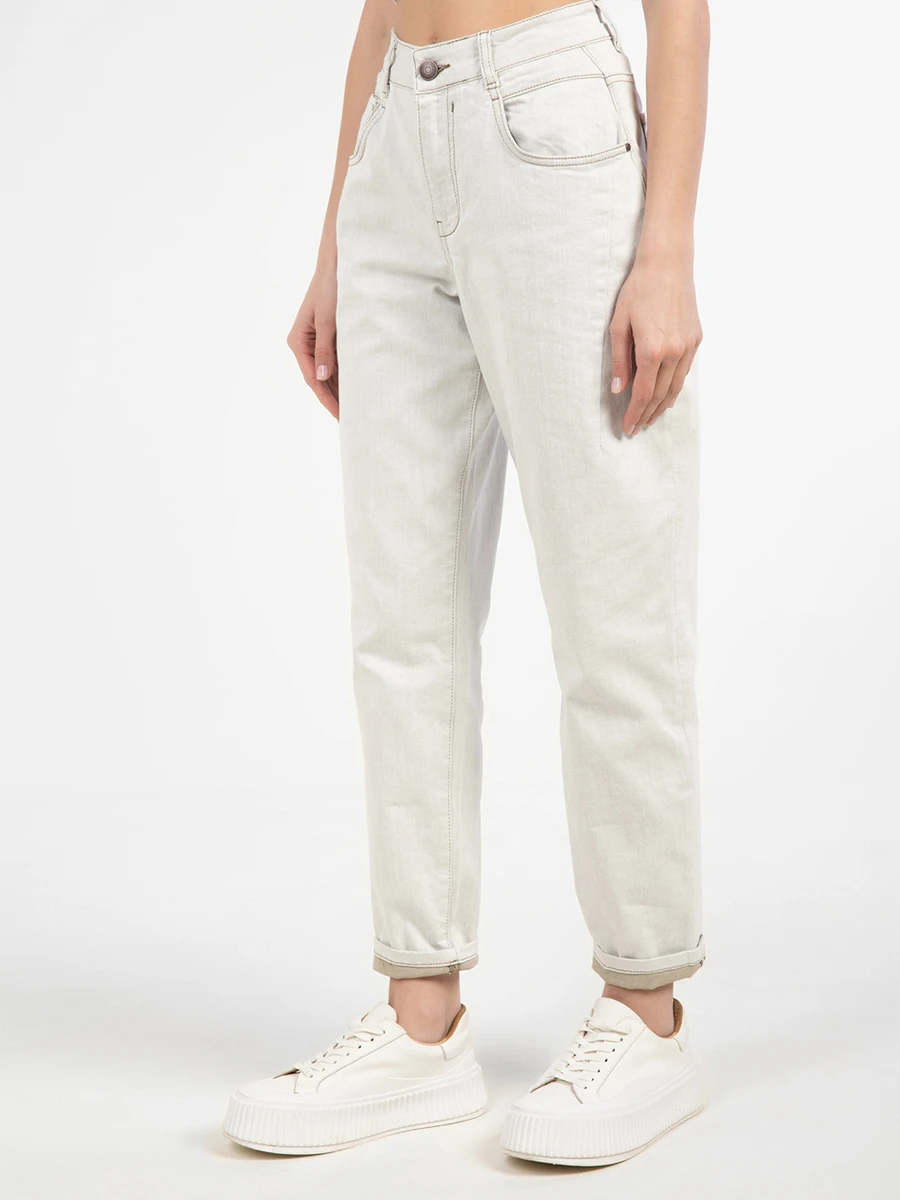 Джинсы Mom Fit хлопковые
