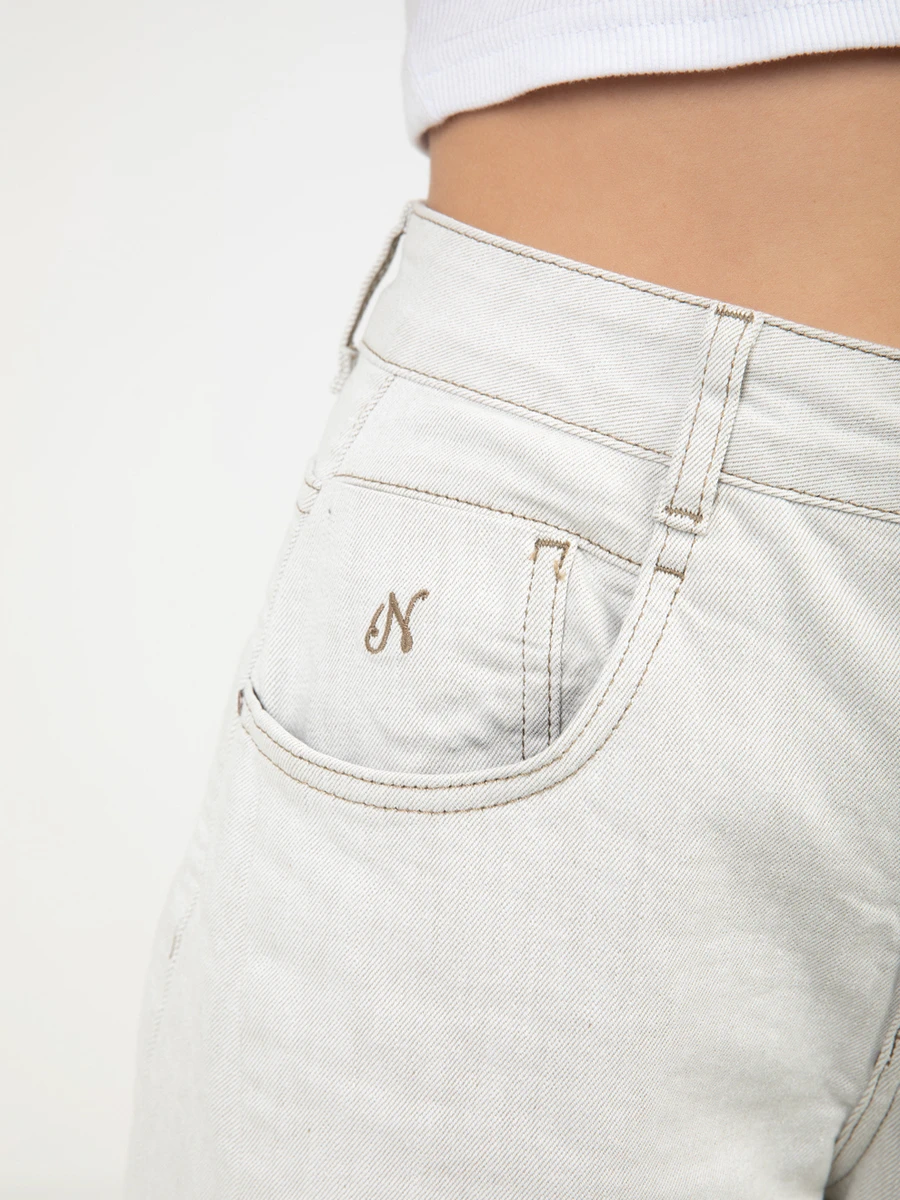 Джинсы Mom Fit хлопковые