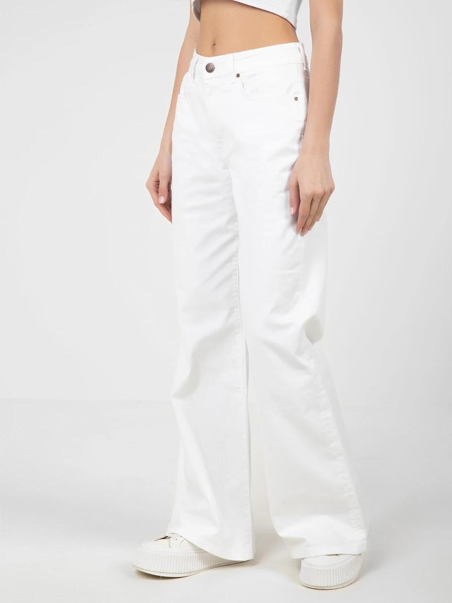 Джинсы-палаццо хлопковые