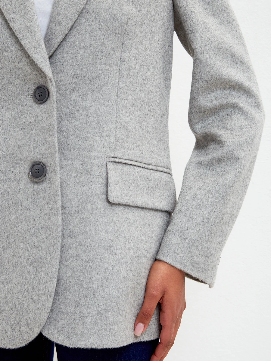 Пиджак из шерсти и вискозы