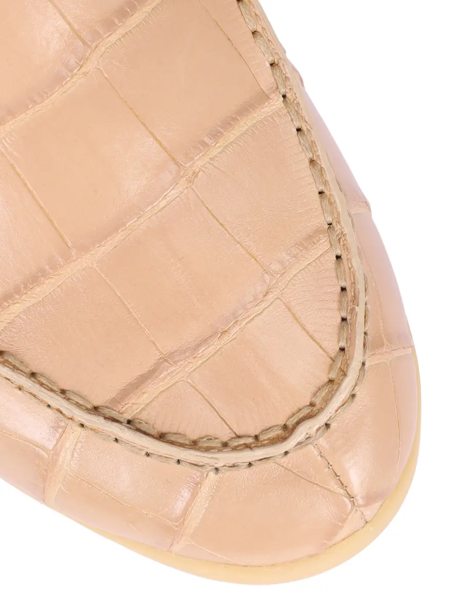 Мюли из кожи крокодила