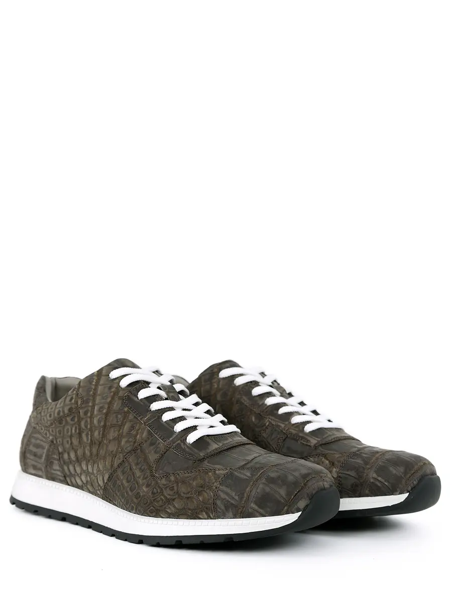 Кроссовки из кожи крокодила