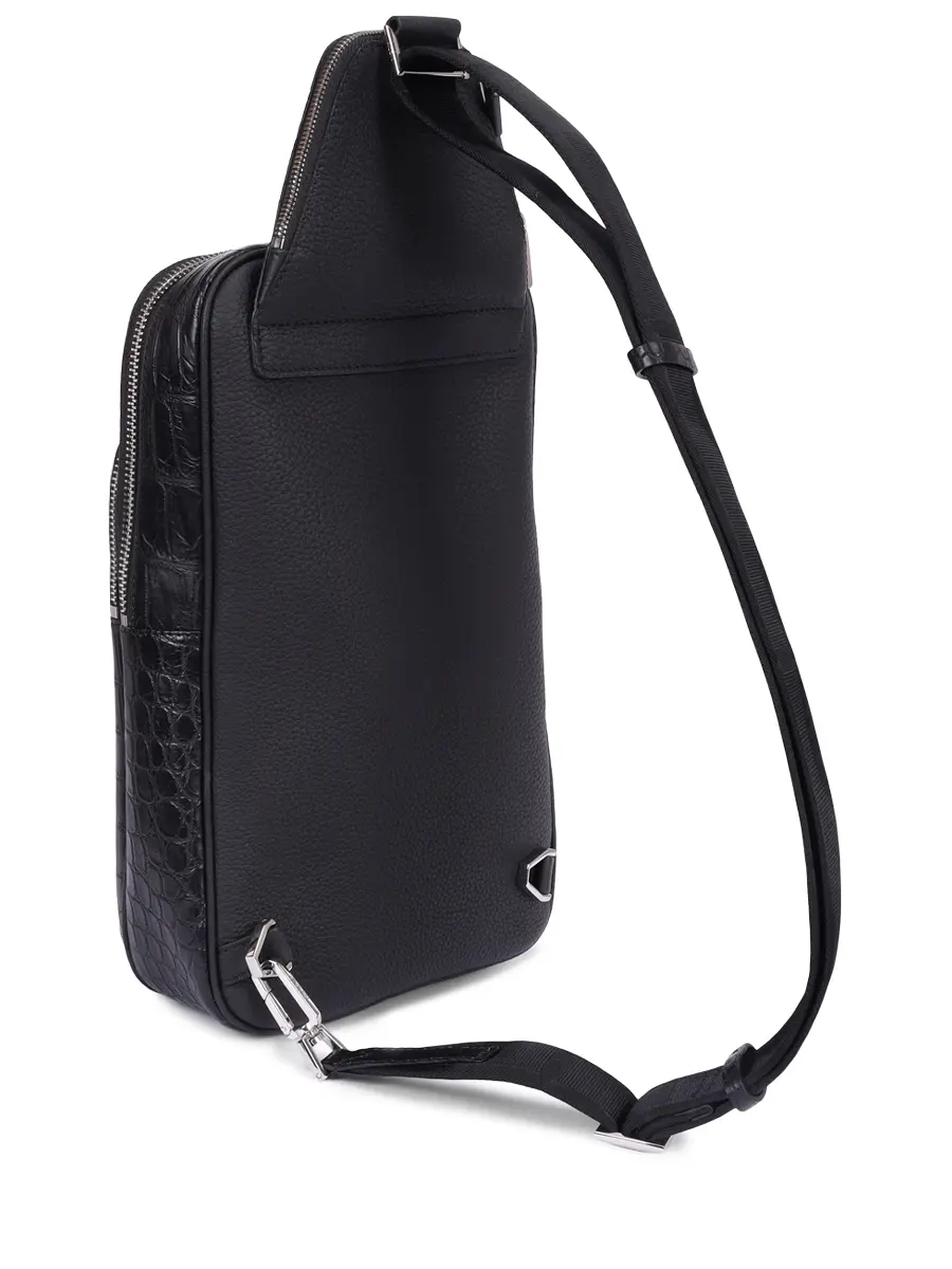 Сумка с кожей крокодила