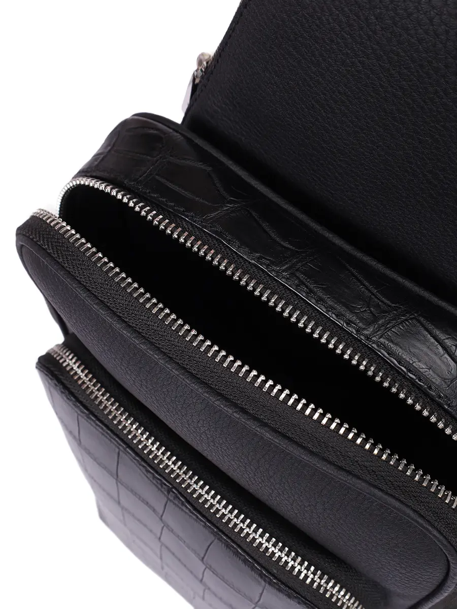 Сумка с кожей крокодила