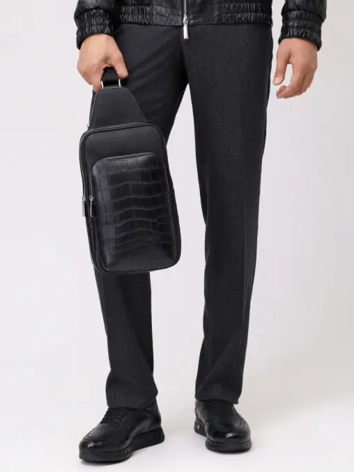 Сумка с кожей крокодила BARDINI