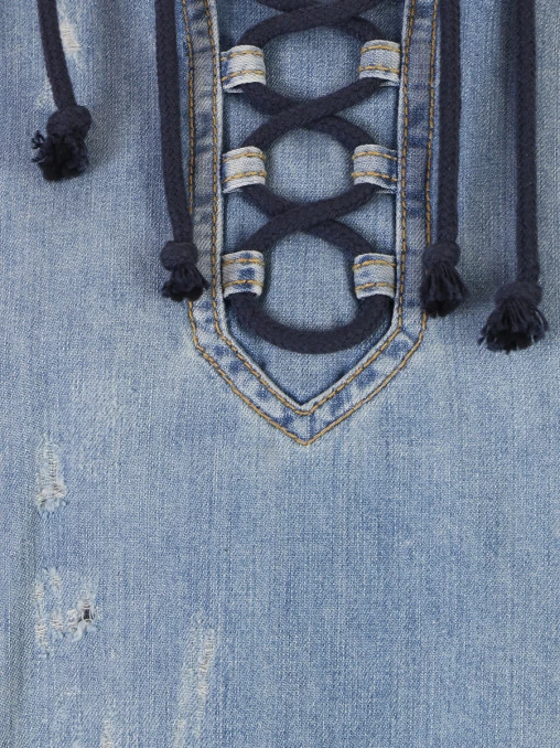 Худи джинсовое SAINT LAURENT