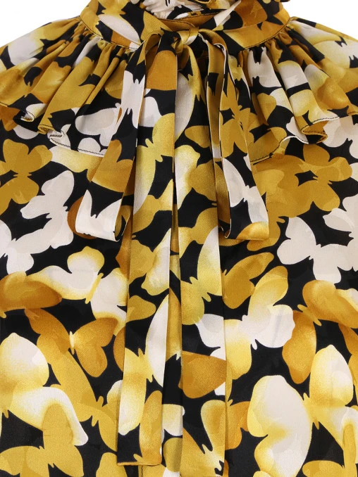 Блуза шелковая SAINT LAURENT
