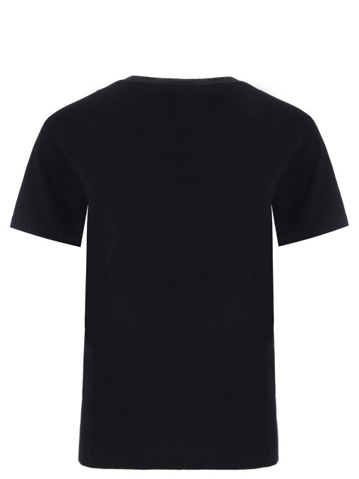 Футболка хлопковая с принтом SAINT LAURENT