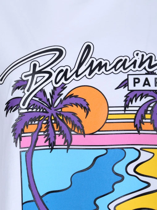 Футболка хлопковая BALMAIN