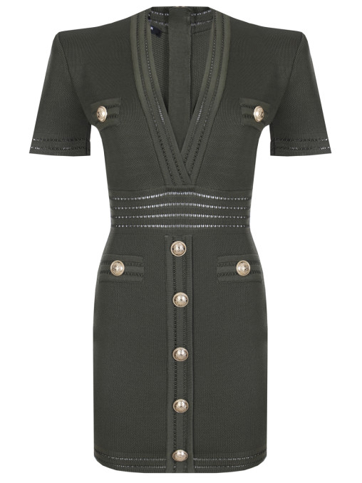 Платье из вискозы BALMAIN