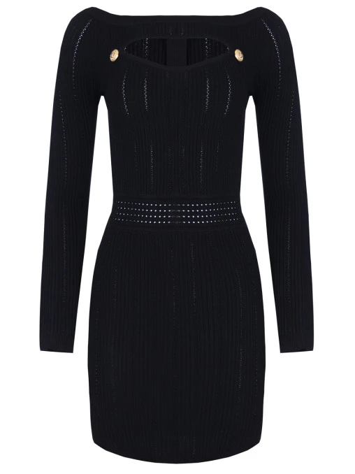 Платье из вискозы BALMAIN