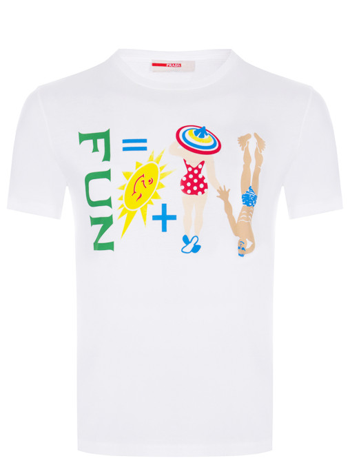 Футболка хлопковая PRADA