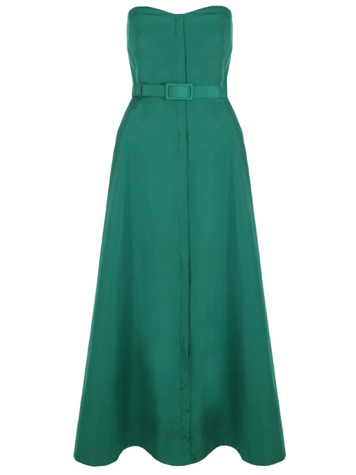 Платье зеленое, вечернее, открытые плечи MAX MARA
