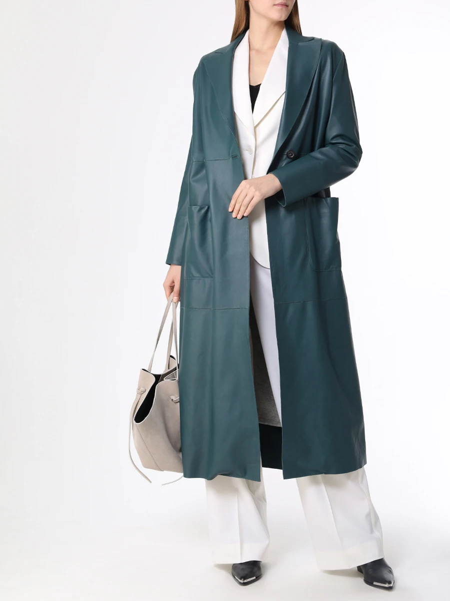 Плащ кожаный