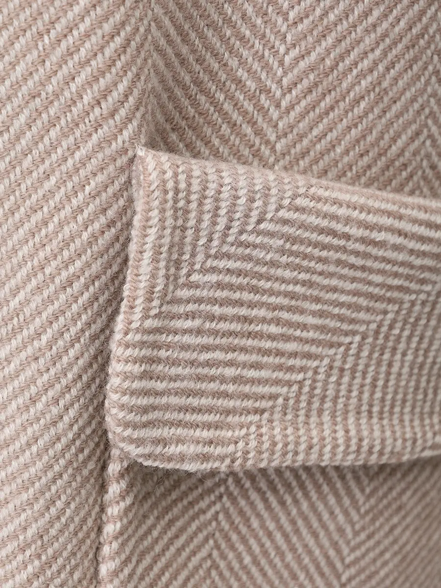 Пальто шерстяное с мехом норки