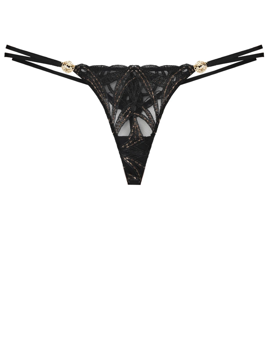 Трусы-стринг с вышивкой