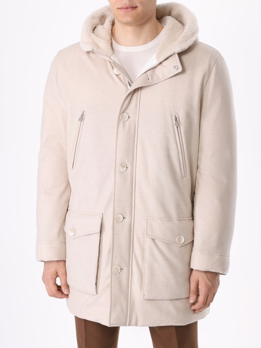 Пуховик с капюшоном BRUNELLO CUCINELLI
